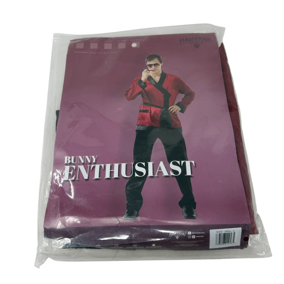 Men's Bunny Enthusiast Funny Halloween Costume Adult Luxury Robe Outfit XXL - Picture 2 of 4